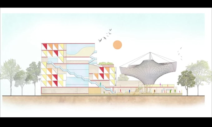 do 2d architectural drawings and renderings in photoshop