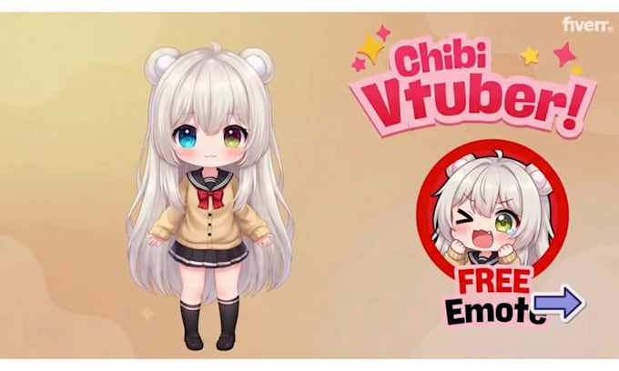 chibi vtuber live2d model