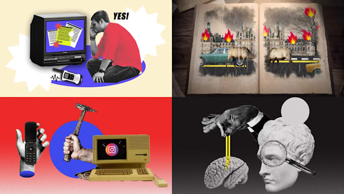 make an creative animated collage video