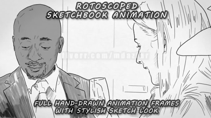 make a pencil sketch style rotoscoped video