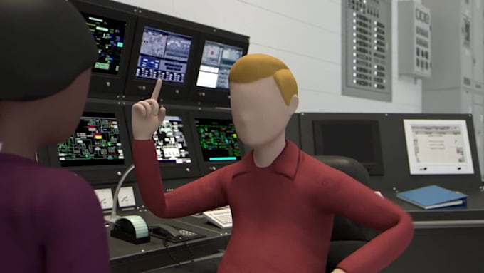 create 3d industrial animation for chemical safety training