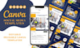 design canva templates, instagram post, carousel or anything in canva