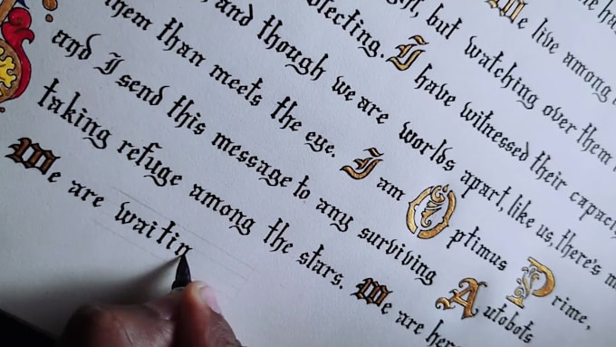 craft custom calligraphed handwriting for events names quotes in various script