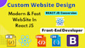 build website frontend with react js HTML CSS javascript fix the react js bugs