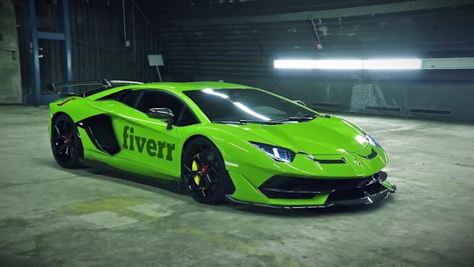 add your logo on a real lamborghini video