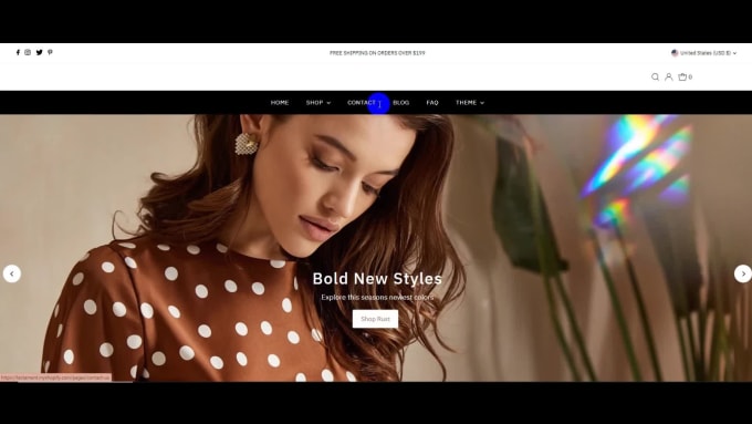 Design a modern fashion and clothing shopify store or website by ...