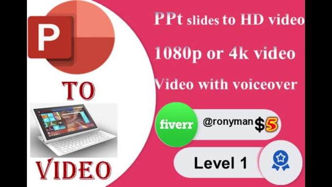 professionally convert powerpoint slides to HD video, slideshow video