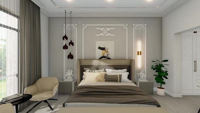 create 3d model and render exterior, interior, 3d floor plan