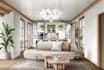 create realistic hand drawn interior sketch
