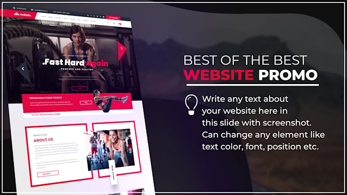 create the best unique website promo and presentation video