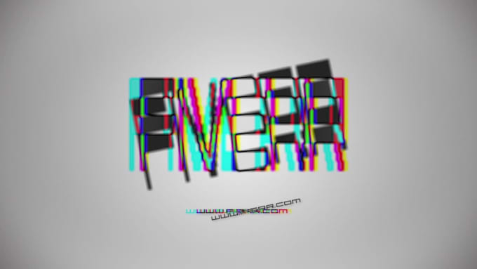 make a glitch video intro for your logo or text