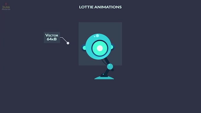 create professional lottie animation json for web or app