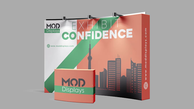 design trade show booth and backdrop for your exhibition