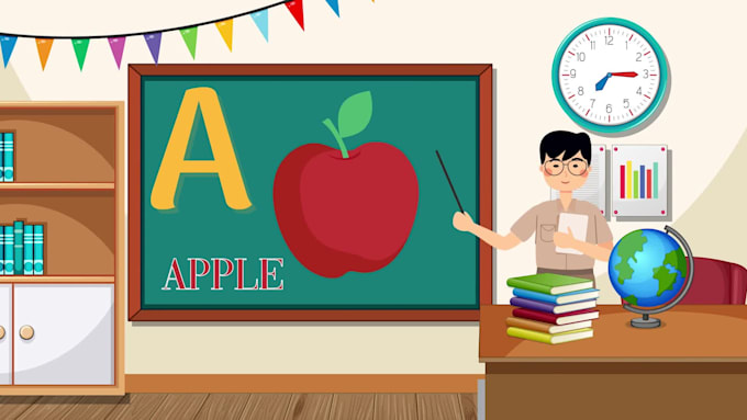 Create awesome 2d animation for kids learning videos by Animate247 | Fiverr