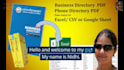 convert phone, business directory PDF into excel, CSV