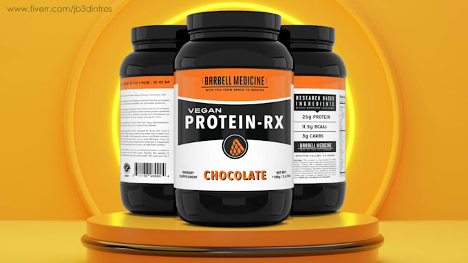 do 3d photo realistic supplement bottle mockup for amazon and websites