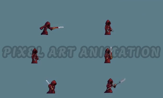 create amazing pixel art character and animations for video games
