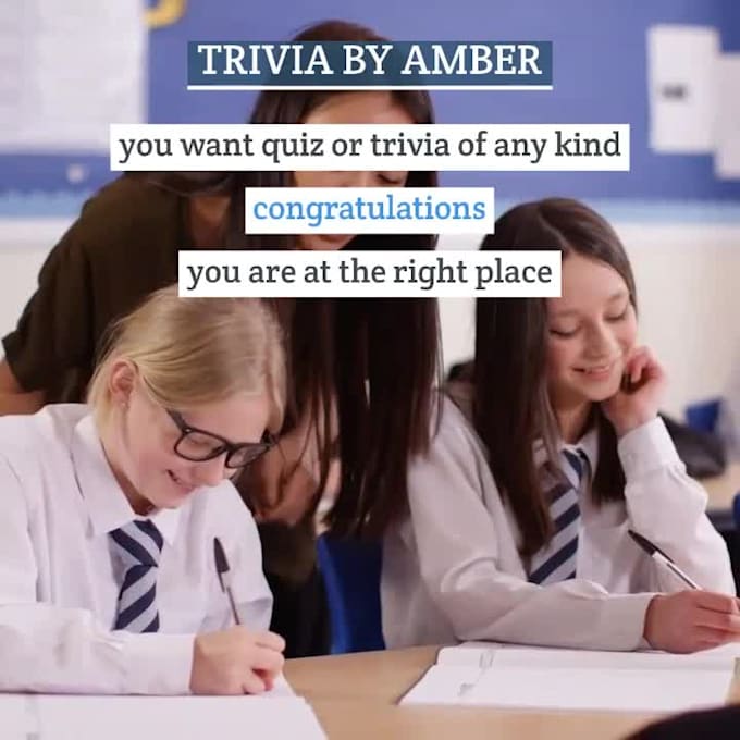 write trivia quiz or questions on any topic