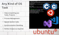 do operating system task and os assignment in c cpp java
