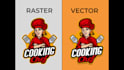 vectorize your logo, recreate, redraw and convert the image to vector format