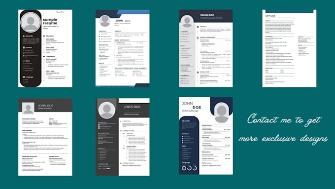 design professional cvs and resume until satisfied