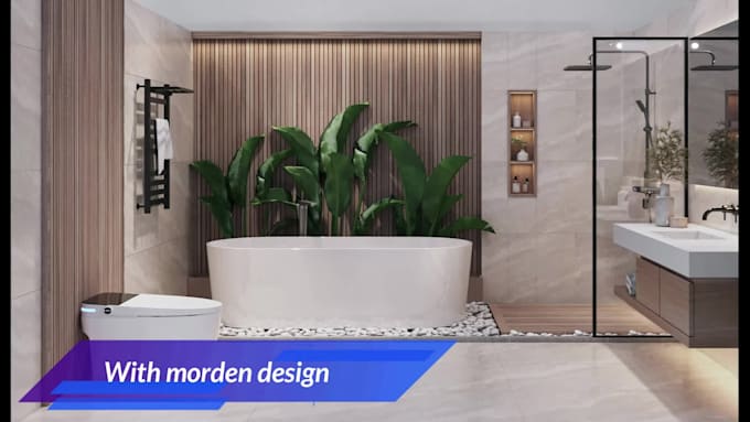 Make a stunning 3d render for your bathroom design in photoreal quality ...