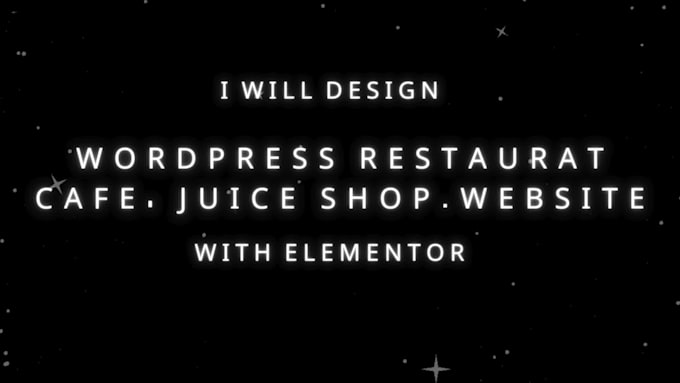create a restaurant and cafe website in wordpress elementor