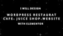create a restaurant and cafe website in wordpress elementor