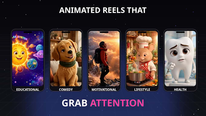 animated viral reels with ai animation and captions