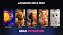animated viral reels with ai animation and captions