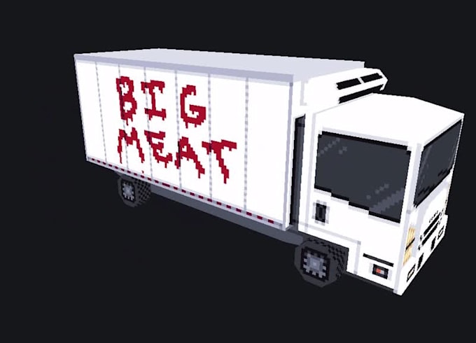 create professional low poly 3d models in a pixel art style