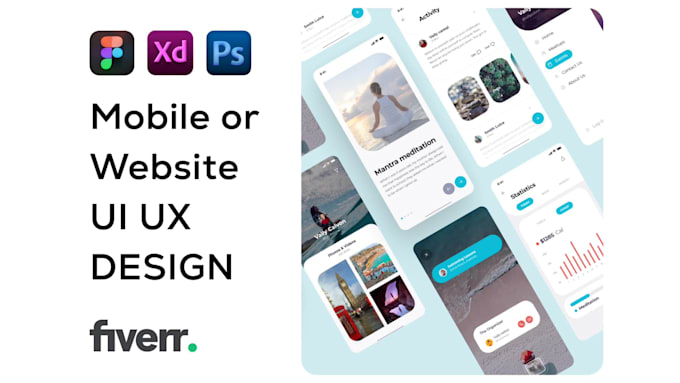 Do modern mobile app ui design and web ui ux design, ui ux design by ...