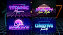create a 3d text logo with vintage retro style animation