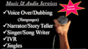 do voice over, dubbing, IVR, narration in hindi, english, bengali languages