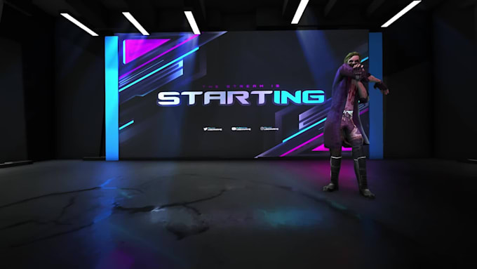 design 3d animated overlay for twitch, youtube and whatnot