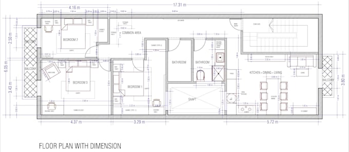 do cad conversion, cad edit, design 2d floor plan in autocad