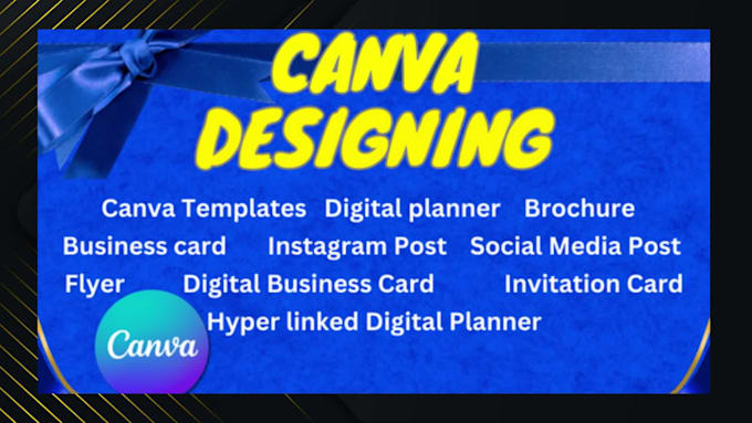 do professional canva designs , digital planners with source file