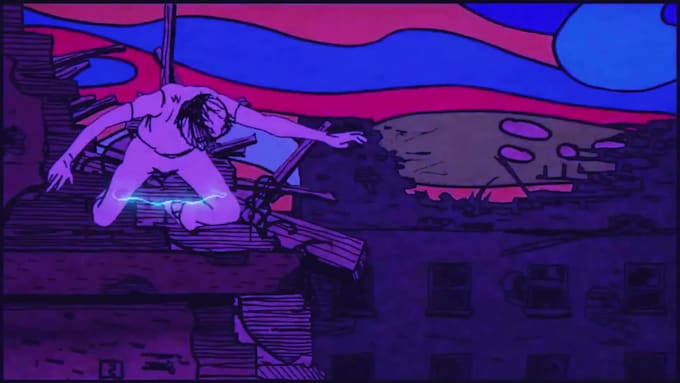 make a trippy animated music video and lyric video