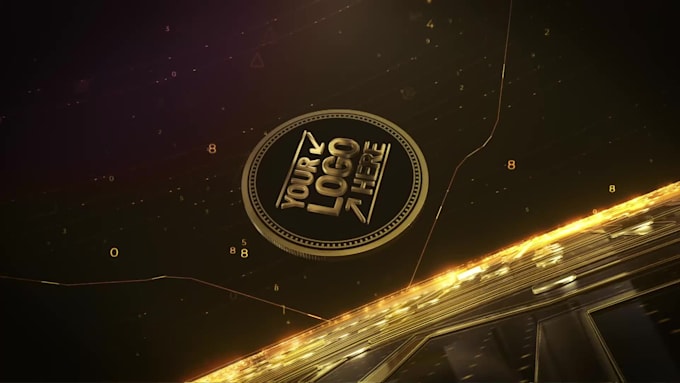 create amazing crypto money logo intro for social media