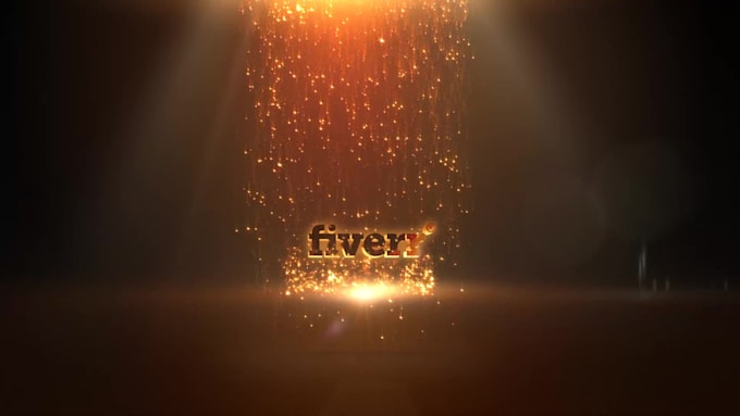 create excellent 3d sparkles rain logo video