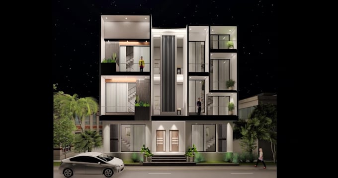 design interior, exterior and provide architectural 3d views