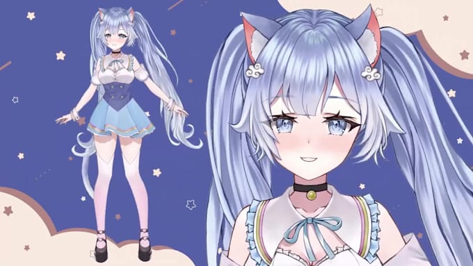 design live2d vtuber model, anime model, live2d rigging, vtuber model, avatar