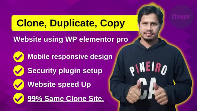 clone, duplicate or copy any wordpress website using elementor