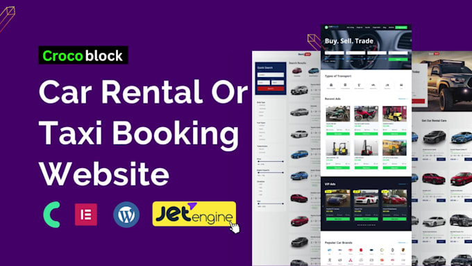 create a dynamic car rental or taxi booking website