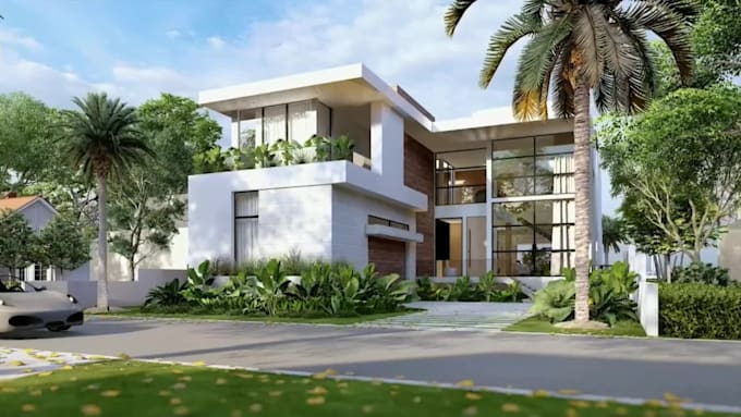 do 3d architectural walkthrough animation for exterior and interior