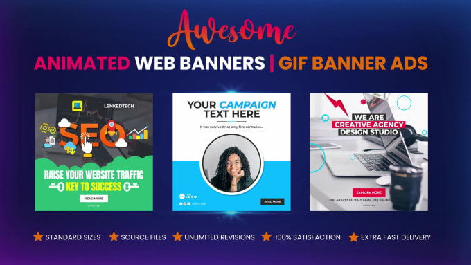 Create animated banner, ads or gif banner for you by Eaminraj | Fiverr