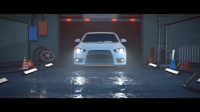 create an automotive logo car video intro animation