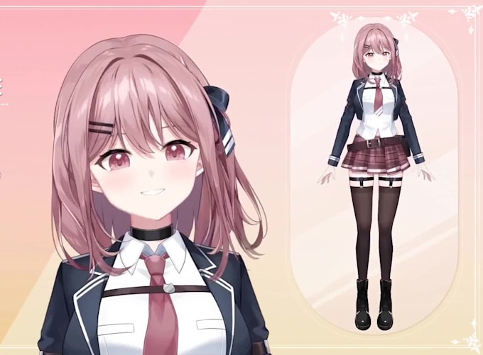 draw and rig 2d vtuber model, live2d model, vtuber rigging, 2d vtuber avatar