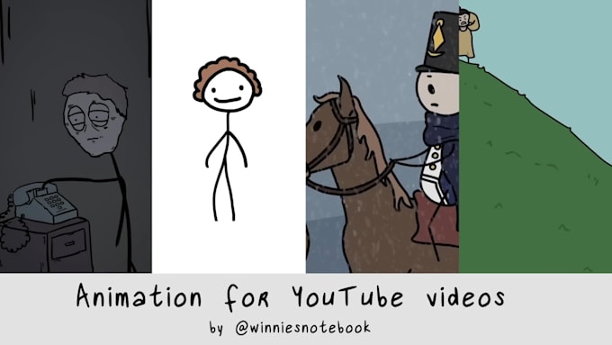 animate a video in a stick figure or simple cartoon style