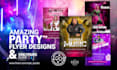 do amazing party flyers and onlyfans banner